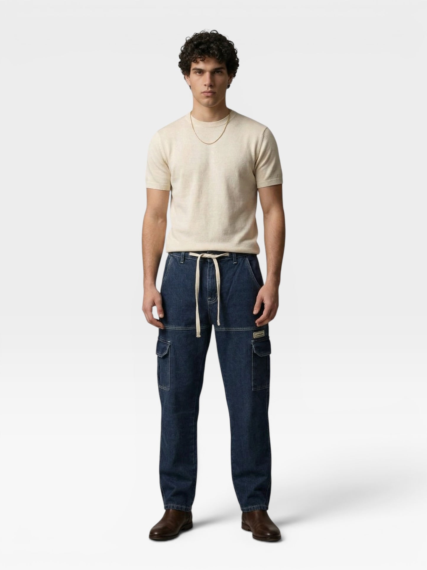 Slim Baggy Cargo Jeans