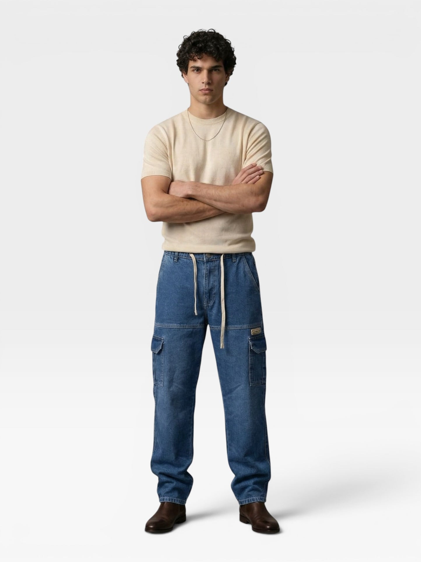 Slim Baggy Cargo Jeans